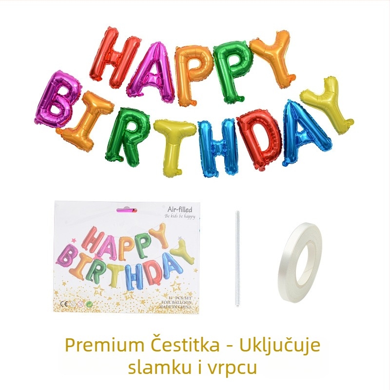 Balon — Imperial balloon, aluminijska folija, dekorativni balon u obliku slova, tisk Can, za rođendan