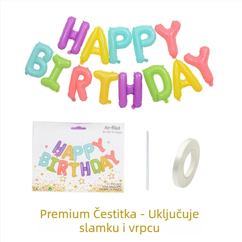 Balon — Imperial balloon, aluminijska folija, dekorativni balon u obliku slova, tisk Can, za rođendan