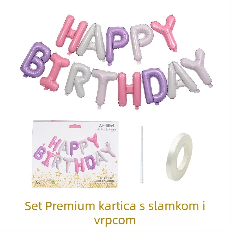 Balon — Imperial balloon, aluminijska folija, dekorativni balon u obliku slova, tisk Can, za rođendan