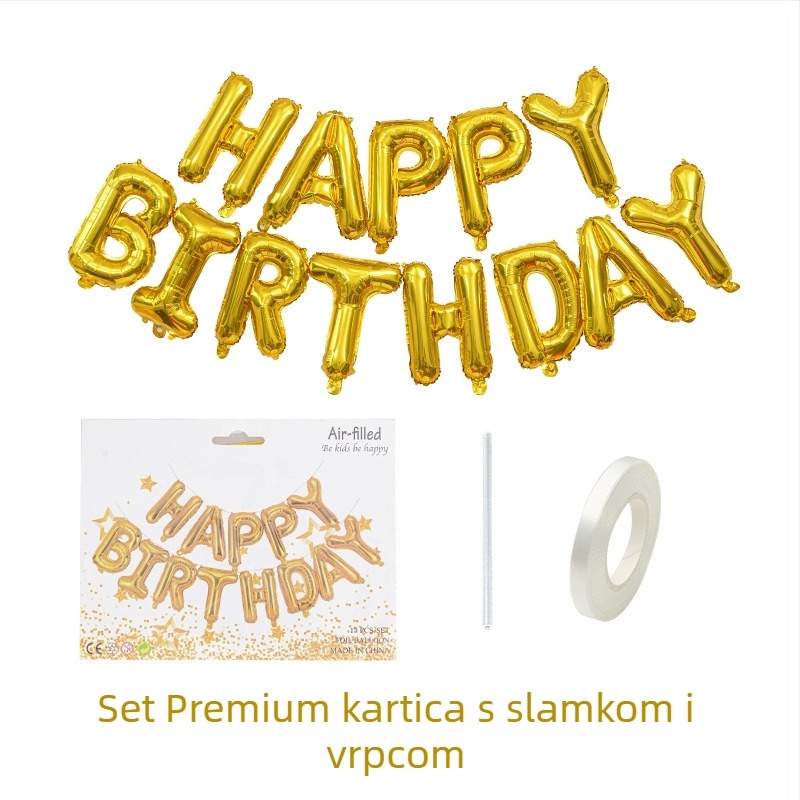 Balon — Imperial balloon, aluminijska folija, dekorativni balon u obliku slova, tisk Can, za rođendan