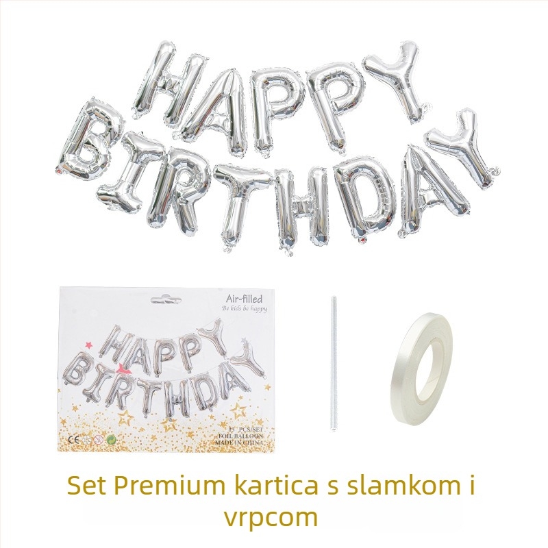 Balon — Imperial balloon, aluminijska folija, dekorativni balon u obliku slova, tisk Can, za rođendan