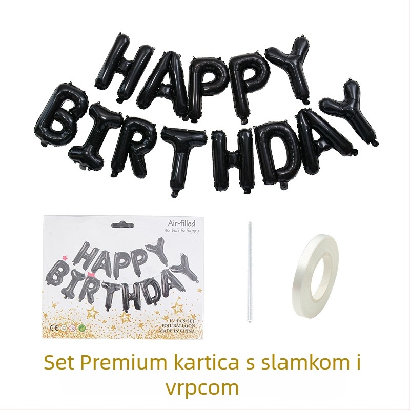 Balon — Imperial balloon, aluminijska folija, dekorativni balon u obliku slova, tisk Can, za rođendan