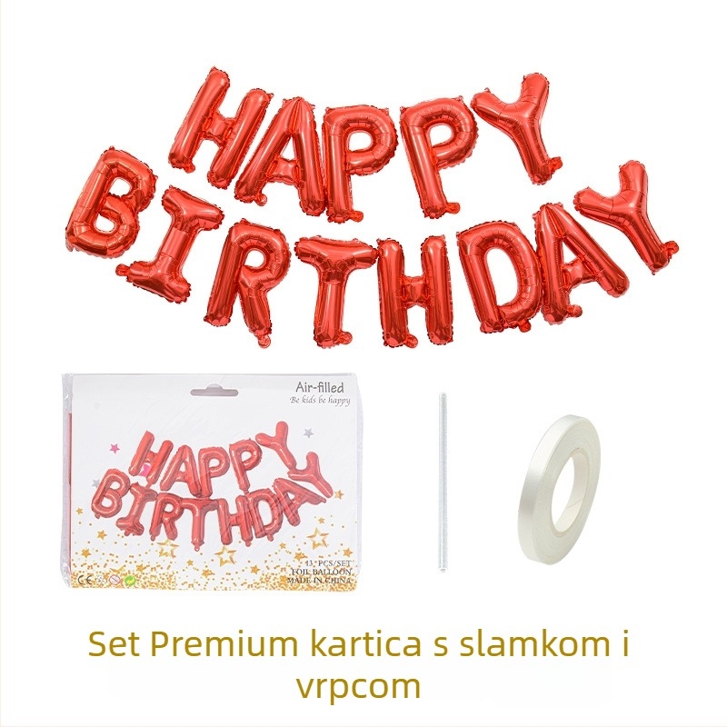 Balon — Imperial balloon, aluminijska folija, dekorativni balon u obliku slova, tisk Can, za rođendan