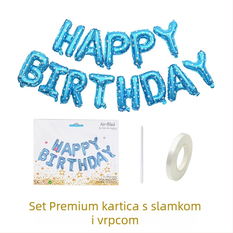 Balon — Imperial balloon, aluminijska folija, dekorativni balon u obliku slova, tisk Can, za rođendan