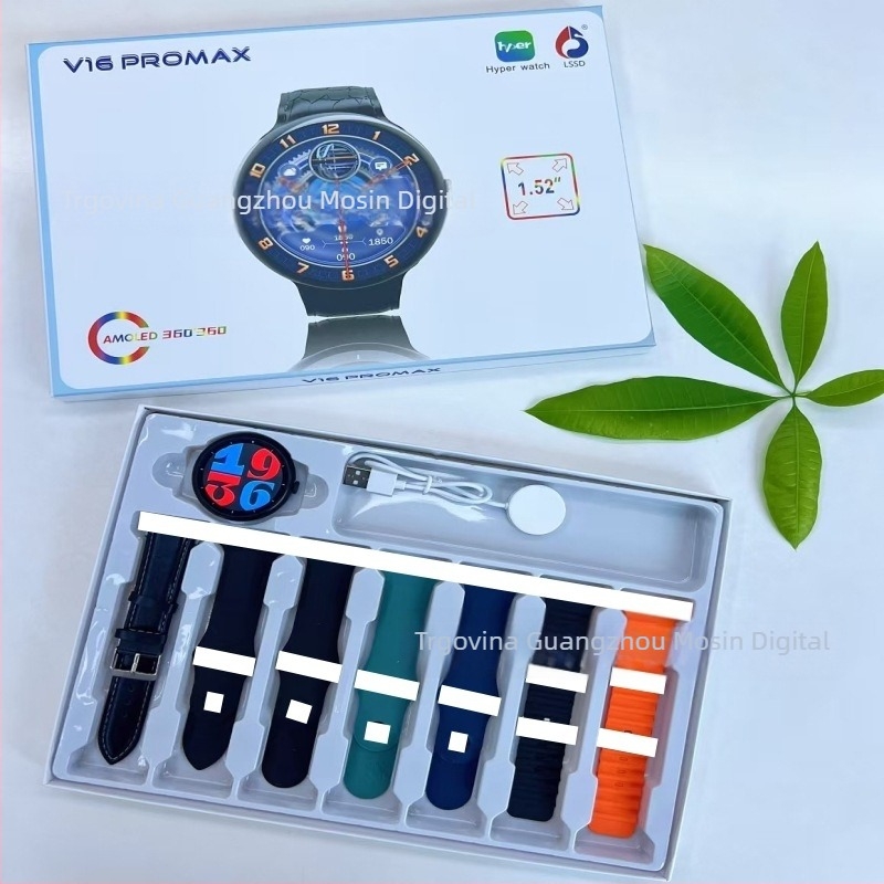 V16ProMAX Pametni sat s IPS zaslonom, aluminijsko kućište, Bluetooth pozivi, praćenje otkucaja srca, detekcija zasićenja krvi kisikom