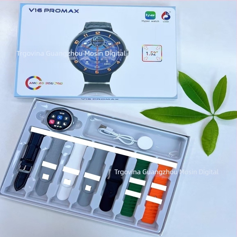 V16ProMAX Pametni sat s IPS zaslonom, aluminijsko kućište, Bluetooth pozivi, praćenje otkucaja srca, detekcija zasićenja krvi kisikom