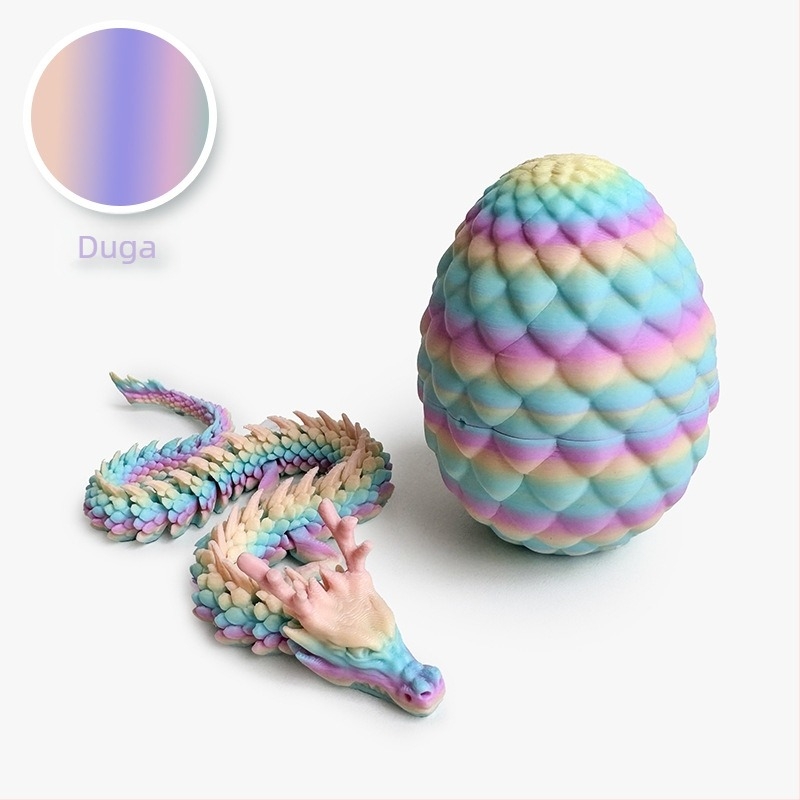 3D ispisani set ukrasa s dragonim jajetom — oblici zmaja i jajeta, PLA materijal, moderna umjetnost, prilagodljivo