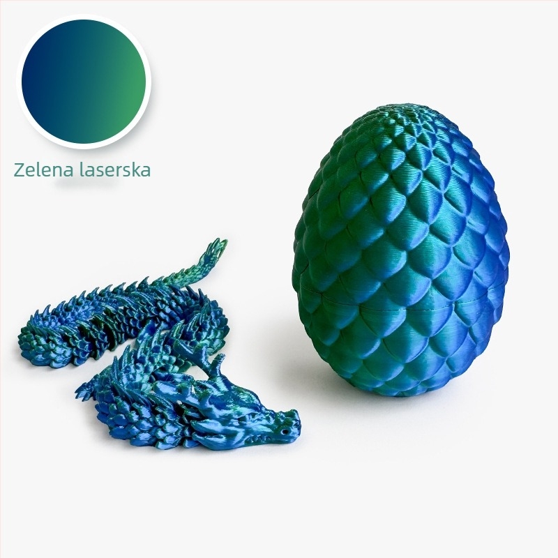 3D ispisani set ukrasa s dragonim jajetom — oblici zmaja i jajeta, PLA materijal, moderna umjetnost, prilagodljivo