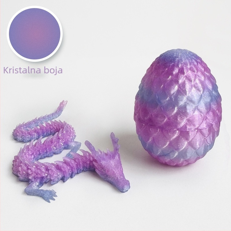 3D ispisani set ukrasa s dragonim jajetom — oblici zmaja i jajeta, PLA materijal, moderna umjetnost, prilagodljivo