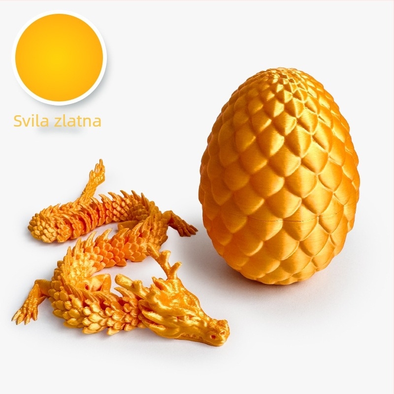 3D ispisani set ukrasa s dragonim jajetom — oblici zmaja i jajeta, PLA materijal, moderna umjetnost, prilagodljivo