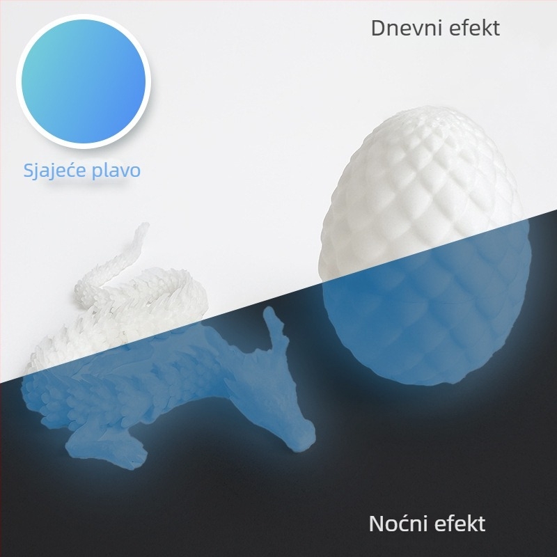 3D ispisani set ukrasa s dragonim jajetom — oblici zmaja i jajeta, PLA materijal, moderna umjetnost, prilagodljivo
