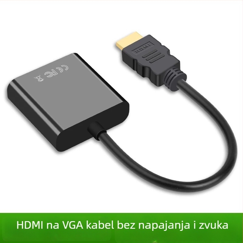 HDMI na VGA adapter s zvukom, 1080P napajani video pretvarač za PC/TV/projektor
