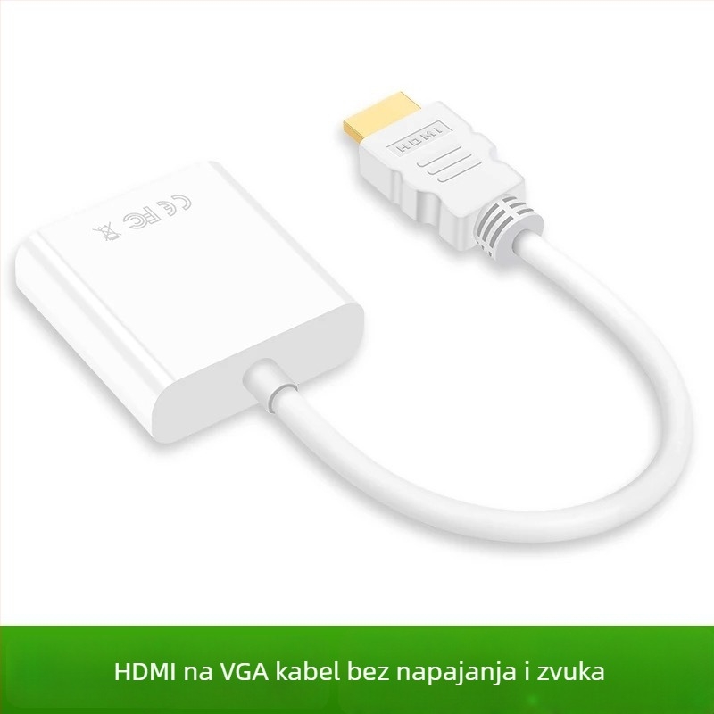 HDMI na VGA adapter s zvukom, 1080P napajani video pretvarač za PC/TV/projektor