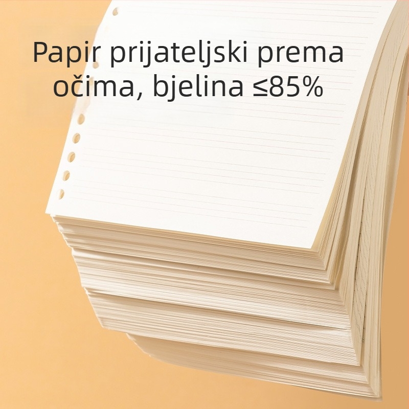 Deli Na550 Zamjenjivo jezgro za listove – 50 listova, bijeli papir, rupe 20/26/30, odvojivo