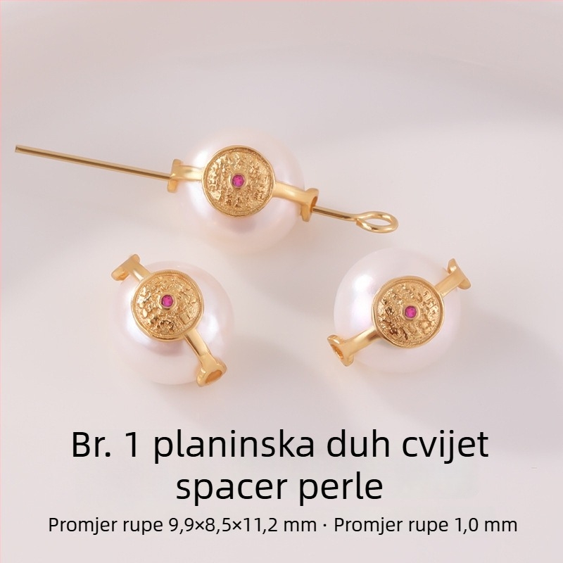 DIY dodaci nakit – set privjeska od prirodnih bisera slatkovodnih, perle s pokrivenim zlatom 24k, biseri ugravirani u srebro 925, elektroplate završna obrada