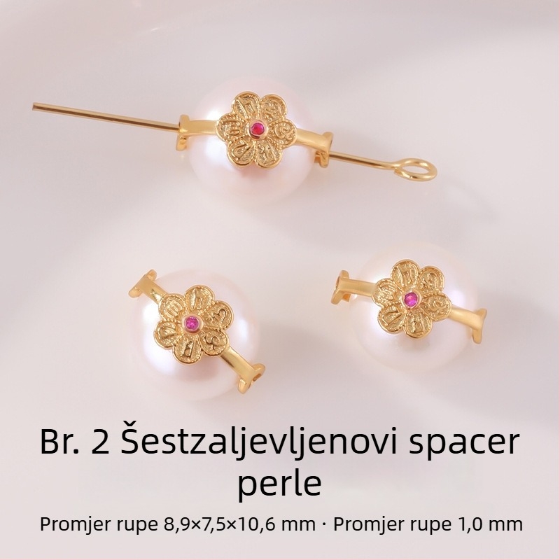 DIY dodaci nakit – set privjeska od prirodnih bisera slatkovodnih, perle s pokrivenim zlatom 24k, biseri ugravirani u srebro 925, elektroplate završna obrada