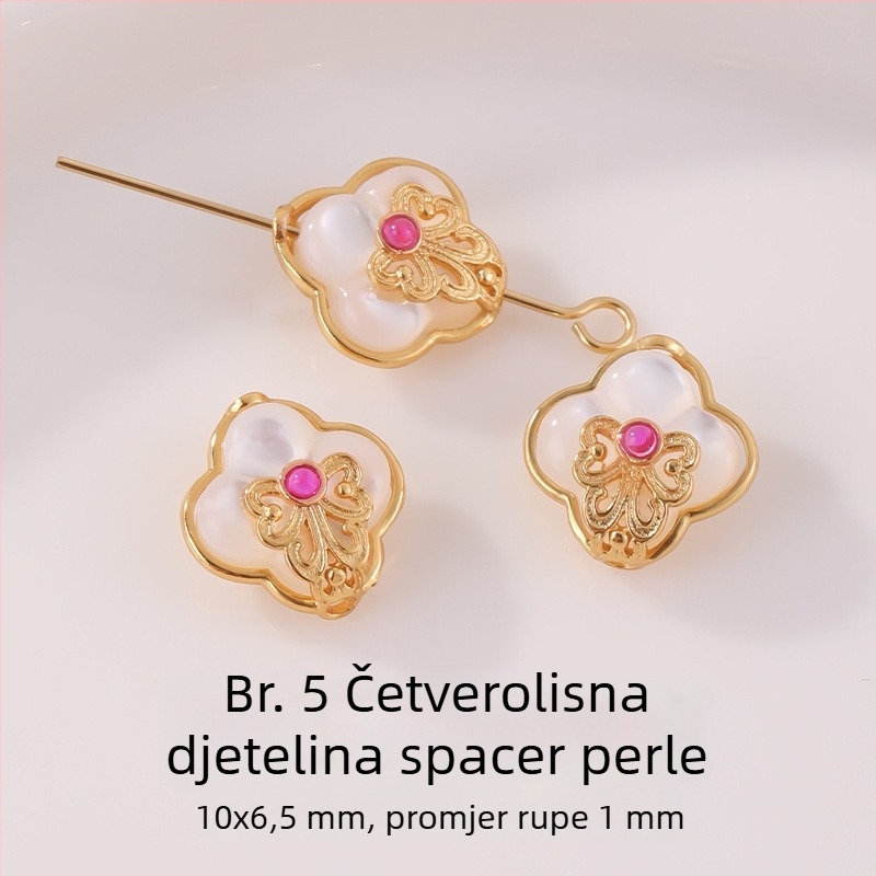 DIY dodaci nakit – set privjeska od prirodnih bisera slatkovodnih, perle s pokrivenim zlatom 24k, biseri ugravirani u srebro 925, elektroplate završna obrada