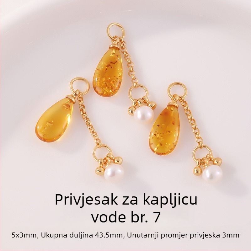 DIY dodaci nakit – set privjeska od prirodnih bisera slatkovodnih, perle s pokrivenim zlatom 24k, biseri ugravirani u srebro 925, elektroplate završna obrada