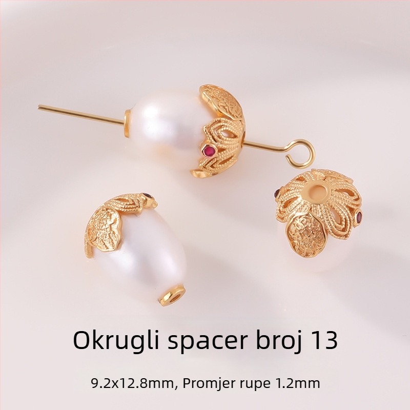DIY dodaci nakit – set privjeska od prirodnih bisera slatkovodnih, perle s pokrivenim zlatom 24k, biseri ugravirani u srebro 925, elektroplate završna obrada