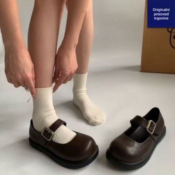 Ženske Mary Jane cipele, okrugli vrh, PU gornji dio, platforma 3-5 cm, kopča remena