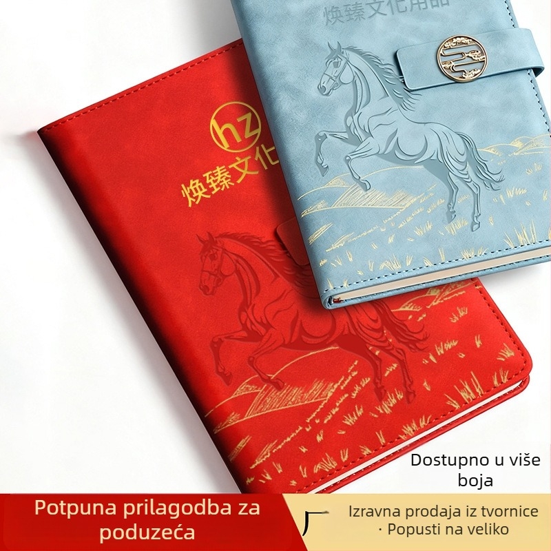 Zehuan Premium notes dnevnik u poklon kutiji s PU kožnim omotom, šivanje konca, Daolin papir 80G, 100–200 stranica, etnički/kineski/poslovni stil