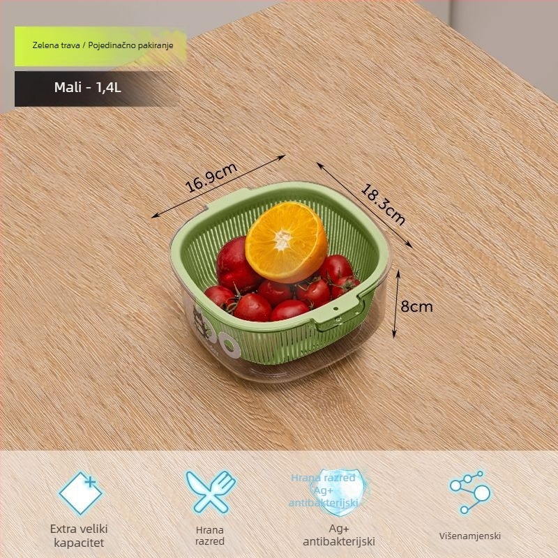 Posuda za voće i košarica, PET materijal, Hrana klase, Kutija za pohranu jaja u hladnjaku, Organizator hrane