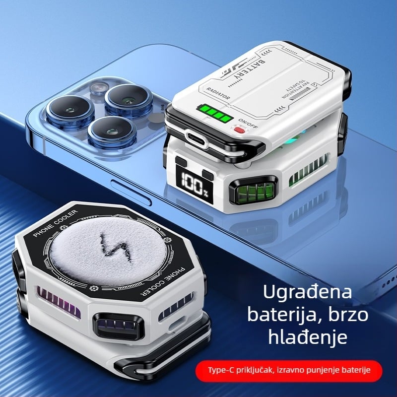 X111 rashladni uređaj za mobitel s magnetskim poluvodičkim hlađenjem, bežičnom baterijskom verzijom, Type-C sučelje, 187 g