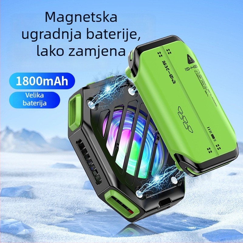 X111 rashladni uređaj za mobitel s magnetskim poluvodičkim hlađenjem, bežičnom baterijskom verzijom, Type-C sučelje, 187 g