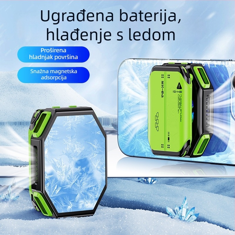 X111 rashladni uređaj za mobitel s magnetskim poluvodičkim hlađenjem, bežičnom baterijskom verzijom, Type-C sučelje, 187 g