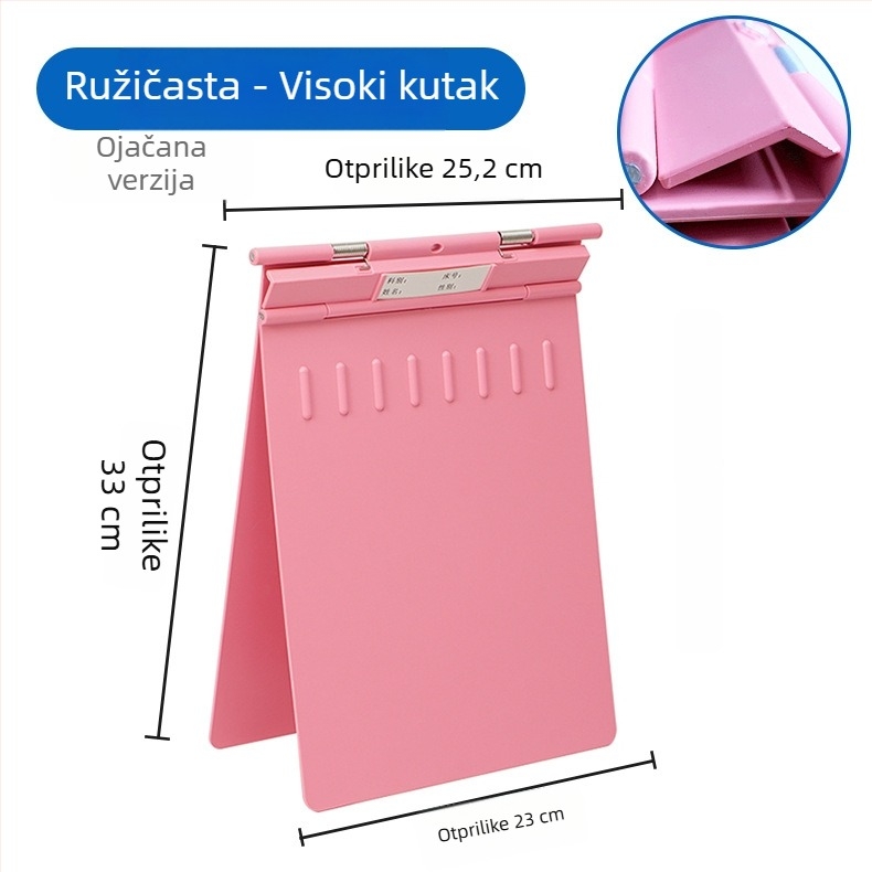 Plastična medicinska mapa s pojačanim dvostrukim klipom BY327, debljina ploče 2,2 mm