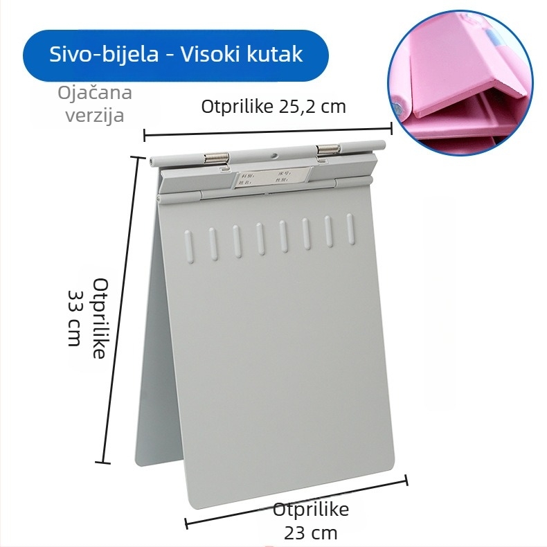 Plastična medicinska mapa s pojačanim dvostrukim klipom BY327, debljina ploče 2,2 mm