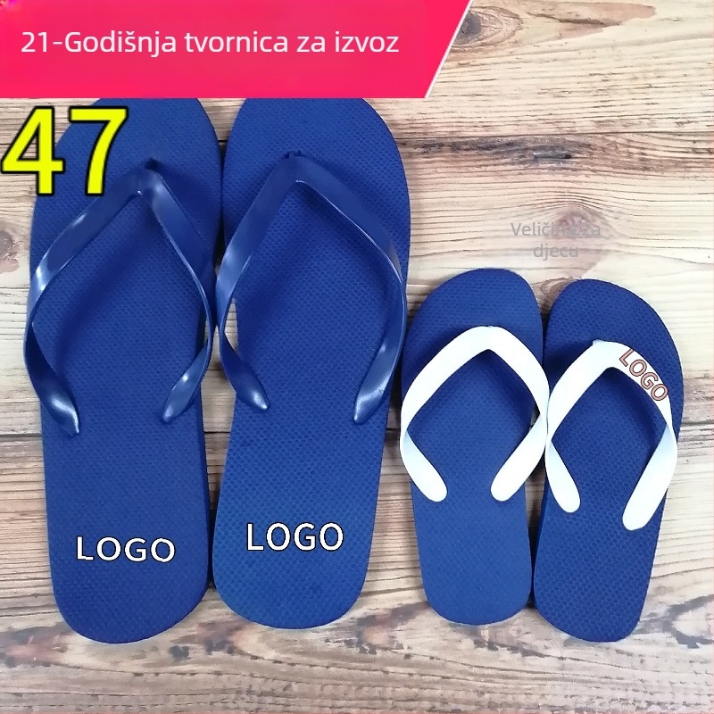 Muške flip-flop sandale, plažne sandale s otvorenim prstom, PVC gornji dio, gumena podloga