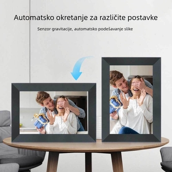 Frameo cloud digitalni okvir za fotografije, Wi‑Fi zaslon na dodir, 1280×800, 16GB, SD/USB podrška, reprodukcija videa