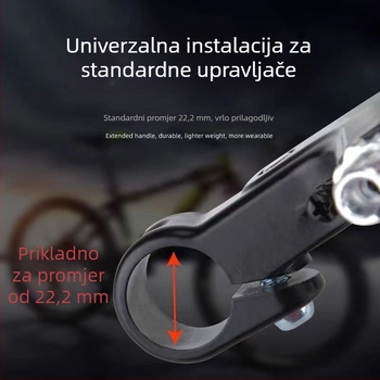 Ručica kočnice za bicikl — univerzalna, aluminijska legura, četiri prsta, pogodna za MTB i dječje bicikle, model XW, način kočenja: pritiskom