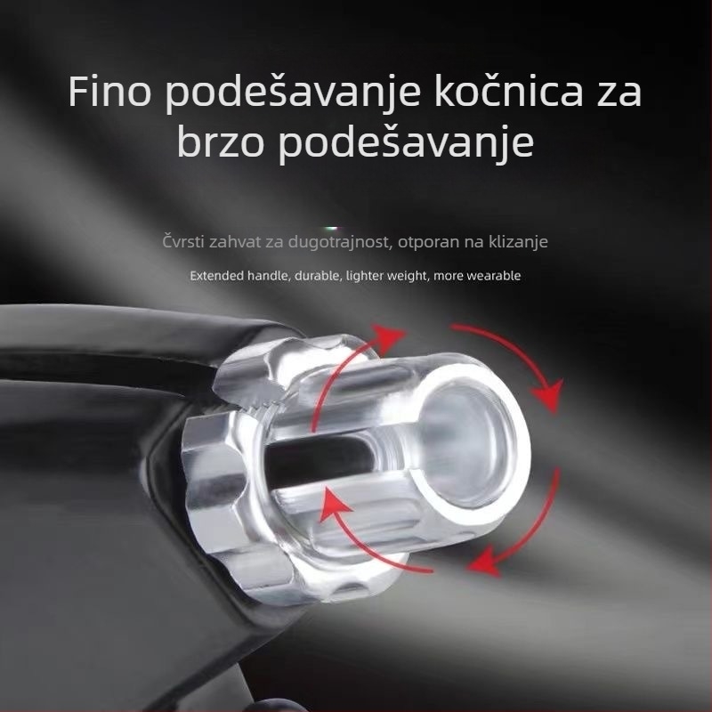 Ručica kočnice za bicikl — univerzalna, aluminijska legura, četiri prsta, pogodna za MTB i dječje bicikle, model XW, način kočenja: pritiskom