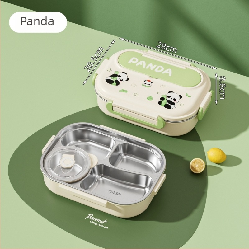 Kockasta izolirana kutija za obrok, od nehrđajućeg čelika 430, kapacitet 1–2 l, jednovrstna ili dvostruka, kompatibilna s mikrovalnom pećnicom, za studente