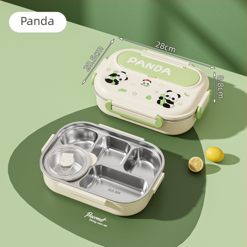 Kockasta izolirana kutija za obrok, od nehrđajućeg čelika 430, kapacitet 1–2 l, jednovrstna ili dvostruka, kompatibilna s mikrovalnom pećnicom, za studente