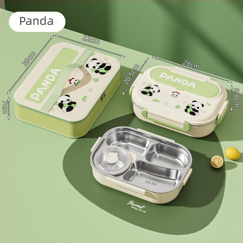Kockasta izolirana kutija za obrok, od nehrđajućeg čelika 430, kapacitet 1–2 l, jednovrstna ili dvostruka, kompatibilna s mikrovalnom pećnicom, za studente
