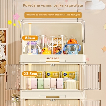 Dječji ormarić za pohranu bebi pribora s odvodnim stalkom na kuhinjskom plocu — plastični, bez montaže, jednostavan i moderan stil, Star excellent (Lansiranje jeseni 2025)