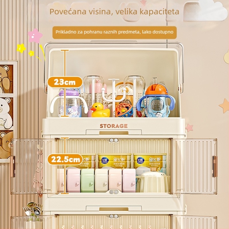 Dječji ormarić za pohranu bebi pribora s odvodnim stalkom na kuhinjskom plocu — plastični, bez montaže, jednostavan i moderan stil, Star excellent (Lansiranje jeseni 2025)