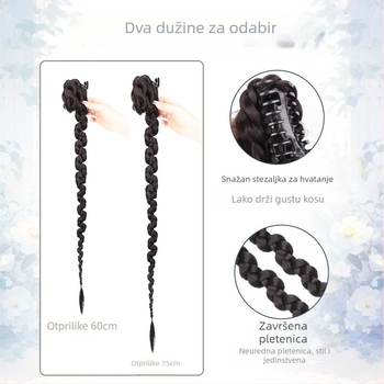 Perika s repom — ručno tkanje s otporom na visoke temperature; ne može se bojati ili permirati; pogodna za sve oblike lica