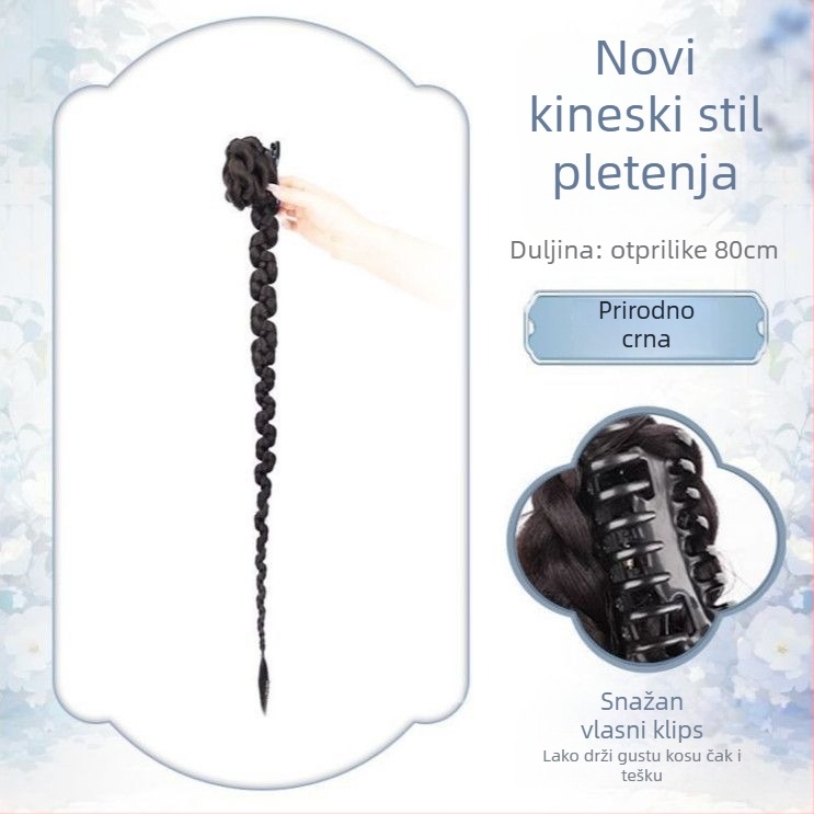 Perika s repom — ručno tkanje s otporom na visoke temperature; ne može se bojati ili permirati; pogodna za sve oblike lica