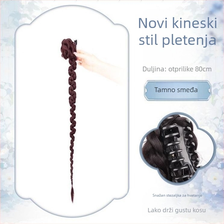 Perika s repom — ručno tkanje s otporom na visoke temperature; ne može se bojati ili permirati; pogodna za sve oblike lica
