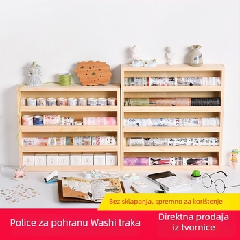 DIY drvena kutija za pohranu od borovine, kapacitet 5 pretinaca, bez montaže, prilagodljiva obrada, pogodna za dnevni boravak, studij, balkon i skladište