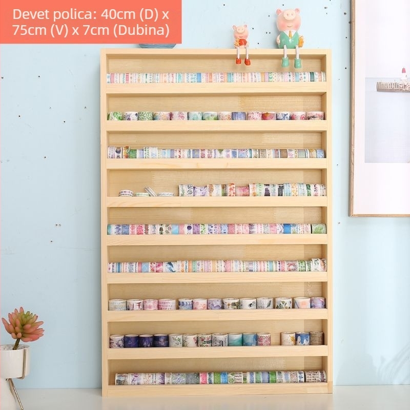 DIY drvena kutija za pohranu od borovine, kapacitet 5 pretinaca, bez montaže, prilagodljiva obrada, pogodna za dnevni boravak, studij, balkon i skladište