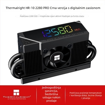 Hladnjak za M.2 SSD HR-10 2280 Pro s digitalnim zaslonom