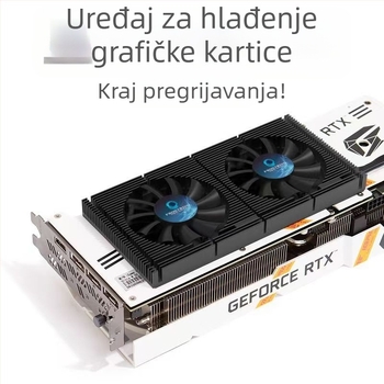 Chladič stražnje ploče grafičke kartice - bakarno-aluminijska legura, 2 toplovodne cijevi, dvostruko kuglični ležajevi, 1500–2800 RPM, zračno hlađenje
