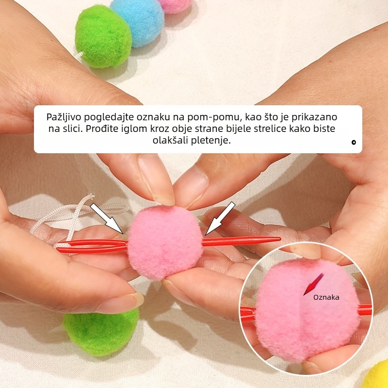 Pluš pom-pom vijenac za pozadinu zabave, stil 6297782867, rekviziti za uređenje prostora, materijal: Drugo