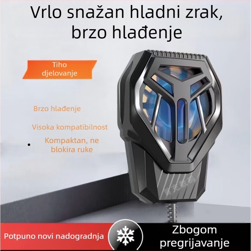 Mobilni hlađenje za igrice na mobitelu s poluvodičkim hlađenjem, magnetsko pričvršćivanje, digitalni prikaz, esports tiha operacija, model Sl49