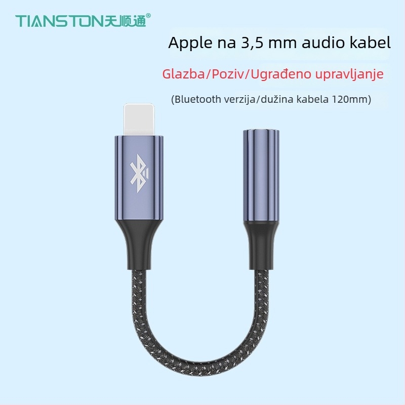 Adapter Lightning na 3,5 mm za Apple, model T7, marka Tianston